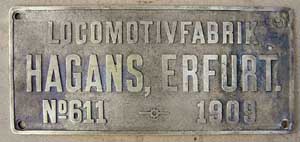 Hagans, 6011, 1909, Messingguss, Riffelgrund mit Rand, Fälschung