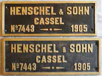 Henschel&Sohn, Nr. 7443, 1905, falsch-oben, original-unten