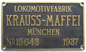 Krauss-Maffei, 15643, 1937, von DRG E44 081, Messingguss