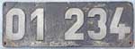 Deutschland (DRG), Lokschild der DRG: 01 234, Niet-Aluminium-DRG (NAlD). Ein sehr schnes Schild mit Reparationsspuren. Das einzige Lokschild mit laufender Nummer. Am 17.09.1938 wurde die Lokomotive im RAW Meiningen aus 02 003 (Henschel Fabr.-Nr. 20462; s.d.) zur 01 234 umgebaut.