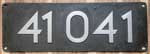 Deutschland (DR), Lokschild der DRB: 41 041, Gusszeichen: GAlMgSi.