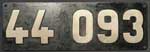 Deutschland (BRD), Lokschild der DB: 44 093, Niet-Aluminium-DRG.