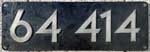 Deutschland (DR), Lokschild der DRB: 64 214, Guss-Aluminium-Spitz, RH-Guss (GAlS-RH).