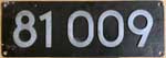 Deutschland (DR), Lokschild der DRB: E81 009, Guss-Aluminium-Spitz (GAlS).Ein sch�ner Satz