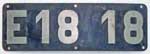 Deutschland (DR), Lokschild der DRG: E18 18, Niet-Aluminium-DRG (NAlD), gebogenes Frontschild.