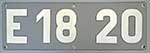 Deutschland (DR), Lokschild der DRG: E18 20, Niet-Aluminium-DRG (NAlD). Satz.