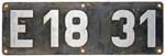 Deutschland (DR), Lokschild der DRG: E18 31, Niet-Aluminium-DRG (NAlD).