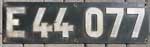 Deutschland (DR), Lokschild der DRG: E44 077, Niet-Aluminium-DRG (NAlD).
