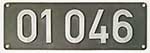 Deutschland (BRD), Lokschild der DB: 01 046, Niet-Aluminium-Groß (NAlG). Satz.