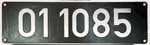 Deutschland (BRD), Lokschild der DB: 01 1085, Guss-Aluminium-Gro�.