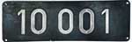 Deutschland (BRD), Lokschild der DB: 10 001, Niet-Aluminium-Rund. Ein sehr sch�ner Satz.
