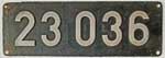 Deutschland (BRD), Lokschild der DB: 23 036, Guss-Aluminium-Rund (GAlR). Satz.
