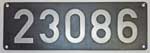 Deutschland (BRD), Lokschild der DB: 23 086, Guss-Aluminium-Gro (GAlG), Satz.
