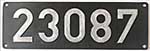 Deutschland (BRD), Lokschild der DB: 23 087, GAlG-Hohlguss.