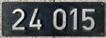Deutschland (BRD), Lokschild der DB: 24 015, Niet-Aluminium-Rund (NAlR)