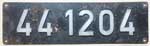 Deutschland (BRD), Lokschild der DB: 44 1204, Niet-Aluminium-Rund (NAlR). Satz.