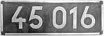 Deutschland (BRD), Lokschild der DB: 45 016, Niet-Aluminium-Rund (NAlRSmR). Ein schner Satz.