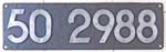 Deutschland (BRD), Lokschild der DB: 50 2988, Niet-Aluminium-Spitz (NAlS), Anfertigung: Bw Landau. Ein sehr schner Satz.