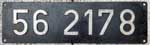 Deutschland (BRD), Lokschild der DB: 56 2178, Niet-Aluminium-Rund, Ausfhrung: Aw-Lingen (NAlR-Li).
