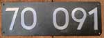 Deutschland (BRD), Lokschild der DB: 70 091, Niet-Aluminium-Spitz, Anfertigung Bw Rosenheim.