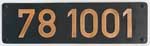 Deutschland (BRD), Lokschild der DB: 78 1001, Guss-Messing-Gro� (GMsG). Ein sehr sch�ner Lokschildersatz.