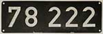 Deutschland (BRD), Lokschild der DB: 78 222, Niet-Aluminium-Rund (NAlR). Ein schner Satz.