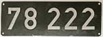 Deutschland (BRD), Lokschild der DB: 78 222, Niet-Aluminium-Rund (NAlR). Ein schöner Satz.