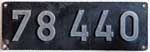 Deutschland (BRD), Lokschild der DB: 78 440, Niet-Aluminium-Rund (NAlR).