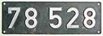 Deutschland (BRD), Lokschild der DB: 78 528, Niet-Aluminium-Rund (NAlR). Satz.