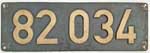 Deutschland (BRD), Lokschild der DB: 82 034, Guss-Messing-Gro (GMsG).