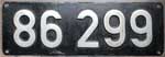 Deutschland (BRD), Lokschild der DB: 86 299, Niet-Aluminium-Groß (NAlG), Satz.