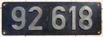 Deutschland (BRD), Lokschild der DB: 92 628, Niet-Aluminium-Gro� (NAlG). Satz.