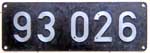 Deutschland (BRD), Lokschild der DB: 93 026, Niet-Aluminium-Rund (NAlR), Satz.