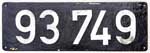 Deutschland (BRD), Lokschild der DB: 93 749, Niet-Aluminium-Groß (NAlG).