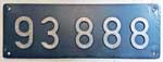 Deutschland (BRD), Lokschild der DB: 93 888, Niet-Aluminium-Rund (NAlR). Ein sch�nes Lokschild.
