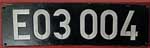 Deutschland (BRD), Lokschild der DB: E03 004, Guss-Aluminium-Gro (GAlG), Frontschild. Ein sehr schner Satz.