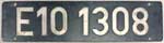 Deutschland (BRD), Lokschild der DB: E10 1308, Guss-Aluminium-Gro (GAlG).