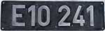 Deutschland (BRD), Lokschild der DB: E10 211, Guss-Aluminium-Groß.