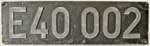 Deutschland (BRD), Lokschild der DB: E40 002, Guss-Aluminium-Gro (GAlG). Ein sehr schner Satz.