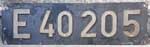DB, E40 205, Niet-Aluminium-Rund, Ersatzschild mit kleinem "E"