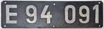 Deutschland (BRD), Lokschild der DB: E94 091, Niet-Aluminium-Rund. Anfertigung Aw Freimann.