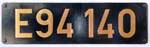 Deutschland (BRD), Lokschild der DB: E94 140, Guss-Aluminium-Gro�, Gold eloxiert (GAlG-elox). Ein sehr sch�ner Satz.