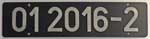 Deutschland (DDR), Lokschild der DRo: 01 2016, Niet-Aluminium-Groß (NAlG). Satz.