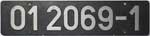 Deutschland (DDR), Lokschild der DRo: 01 2069-1, Niet-Aluminium-Groß (NAlG).
