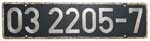 Deutschland (DDR), Lokschild der DRo: 03 2205, Niet-Aluminium-Groß (NAlG).