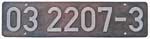 Deutschland (DDR), Lokschild der DRo: 03 2207-3, Niet-Aluminium-Groß.