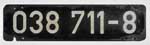 Deutschland (BRD), Lokschild der DB: 038 711-8, Siebdruck.