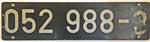 Deutschland (BRD), Lokschild der DB: 052 988-3, Siebdruck.