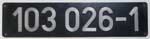 Deutschland (DDR), Lokschild der DRo: 103 026-1, Niet-Aluminium-Groß (NAlG). (ehemalige V36)