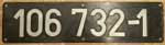 Deutschland (DDR), Lokschild der DRo: 106 732-1, Niet-Aluminium-Gro (NAlG).